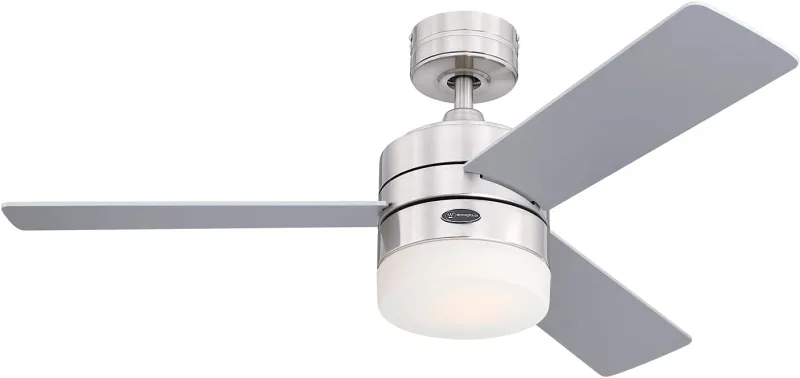Westinghouse Lighting Ceiling Fan, Satin Chrome (7306040)
