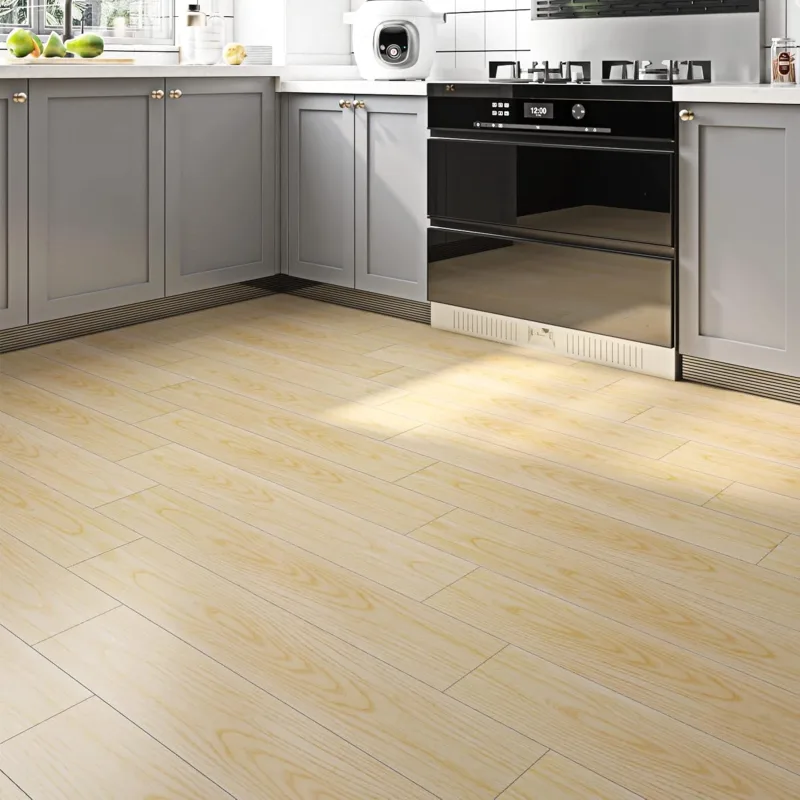 Livelynine 16 Tiles Vinyl for Flooring Natural Wood 90 x 15 cm Self Adhesive Vinyl Floor for Kitchen Wallpaper Wood Wall Washable Adhesive Tiles Floors Living Room Bathroom