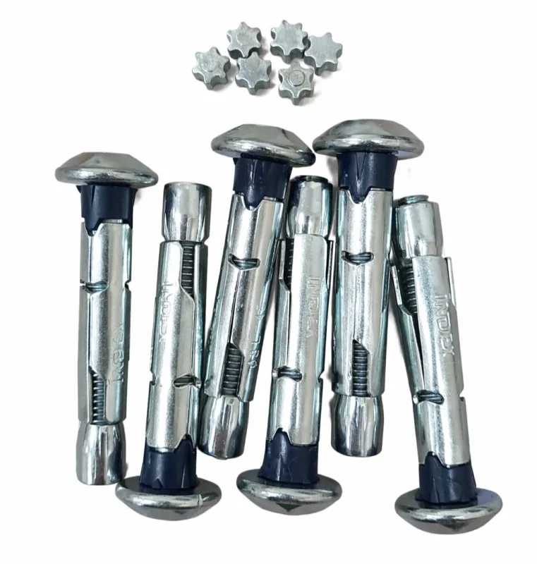 FERPASA - Inviolable Fixing Screws for Barrier and Parking Fence – Anti-Theft Security Fixing Kit, High Strength Steel, 6 Units – Screws for Outdoor