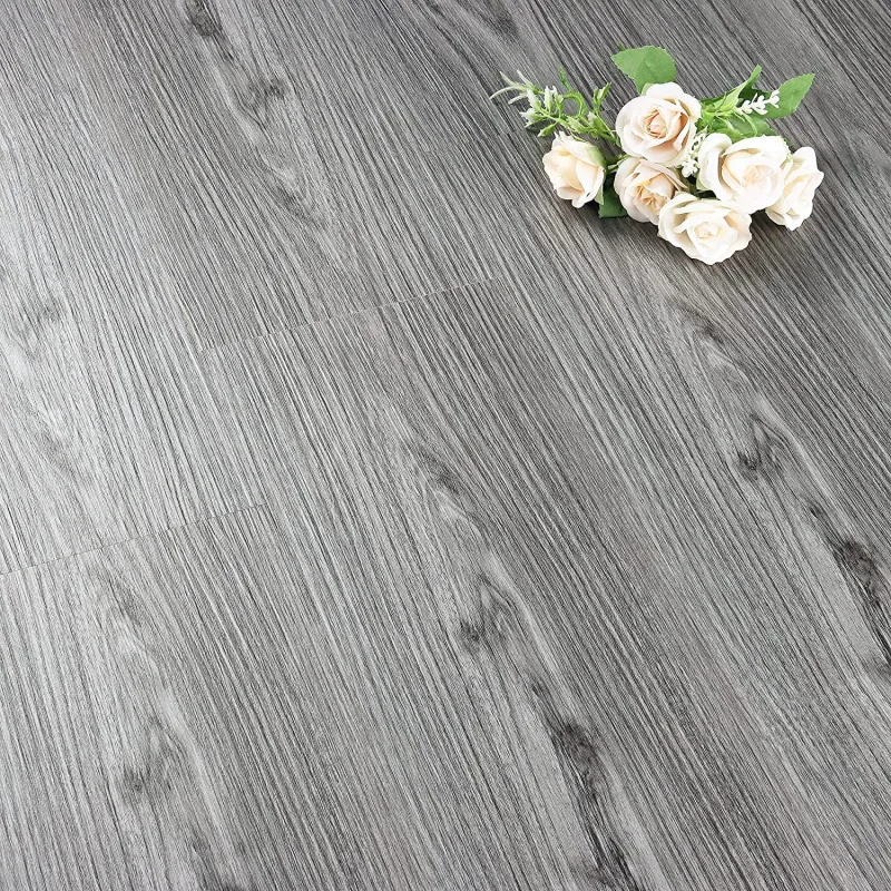 FunStick Natural Grey Wood Flooring 6x36 Inch Natural Grey Wood Floor Tile Peel and Stick Bedroom Laminate 5 Pieces