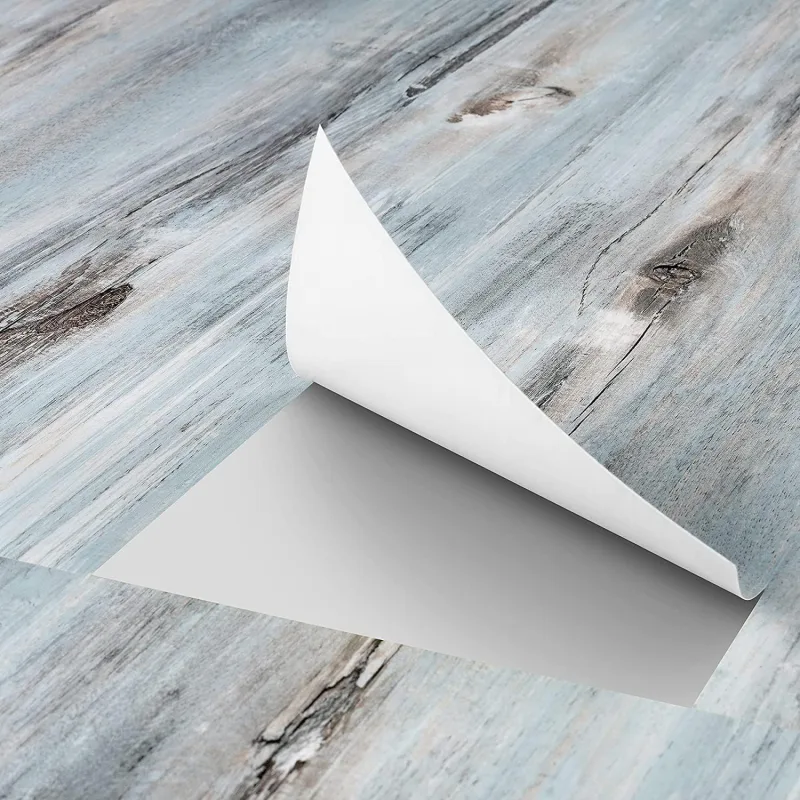 FunStick Vinyl Flooring Self Adhesive Wood Effect Blue 90 × 15 cm Vinyl Adhesive Floor Wood Laminate Blue Flooring Adhesive Bathroom Kitchen Stickers for Floors Living Room Room Washable 5 Tiles