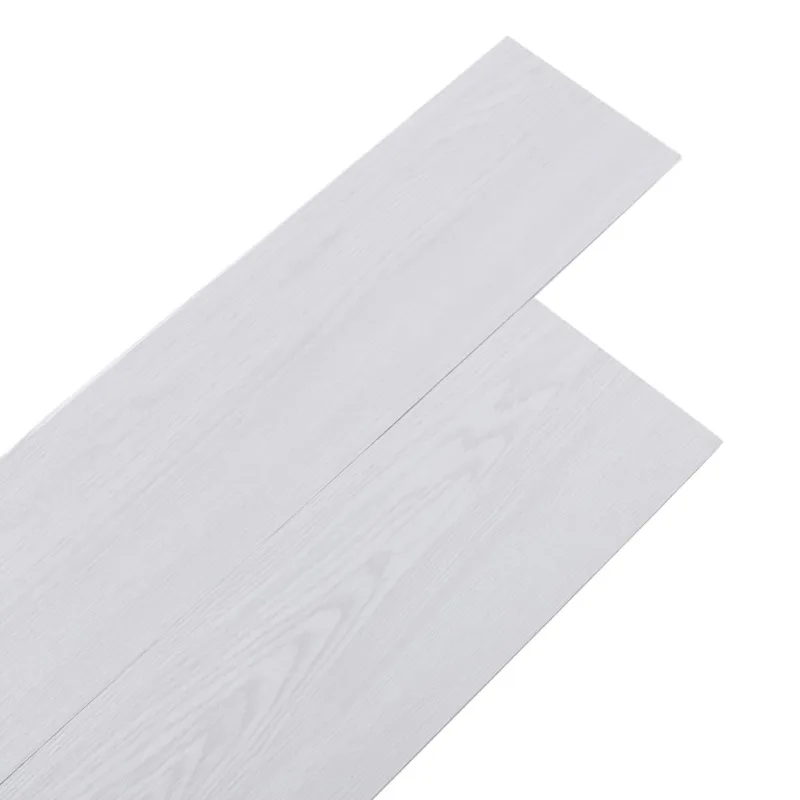 INMOZATA Self Adhesive PVC Flooring 5 m² Wood Look Non-Slip Waterproof Cut to Size 91.4 cm x 15.2 cm 2 mm 36 Pieces Light Grey