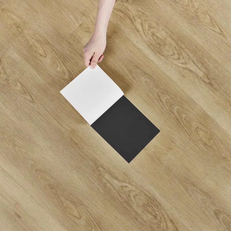 24 Pieces Self Adhesive Vinyl Flooring Brown Parquet Laminate for Flooring Non-Slip Wood Effect Vinyl Flooring for Bathroom Kitchen Waterproof Vinyl Tiles 90 cm x 15 cm PVC Flooring