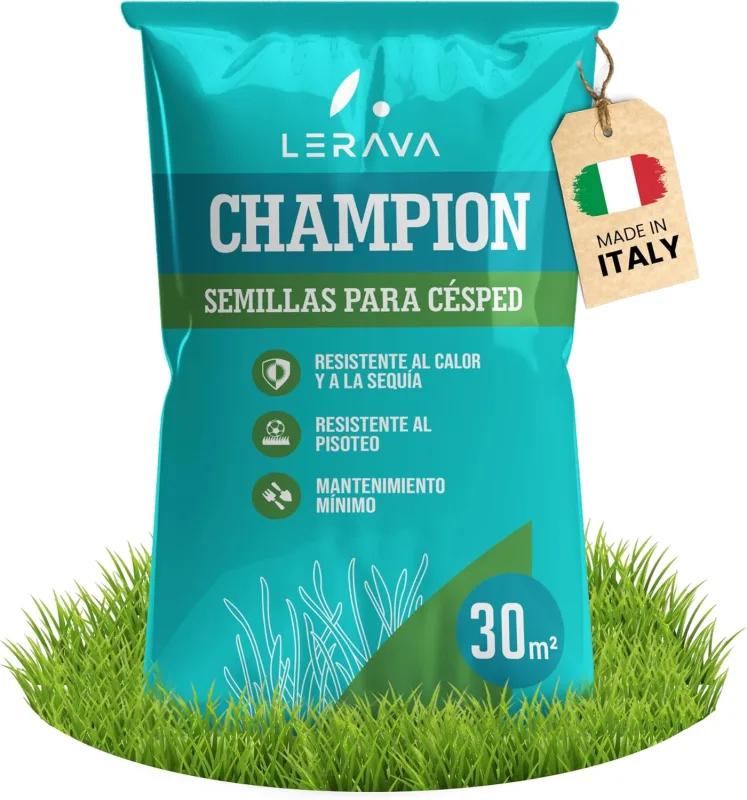 LERAVA CHAMPION seeds grass (30 m²) - drought resistant turf - mix with fescue arundinacea - low water consumption and fast growth - ideal for natural garden and repopulation
