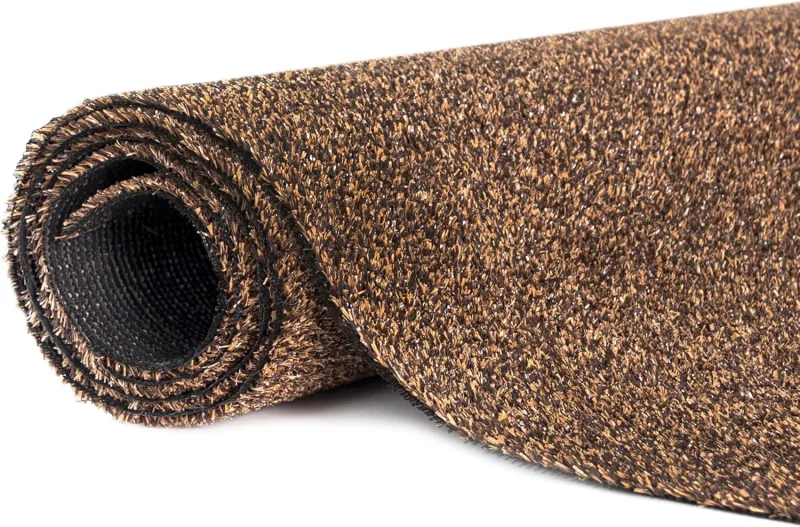 Mazovia Artificial Grass / Brown Waterproof Non-Slip Mat for Balcony, Terrace, Patio, Pavilion by the Metre, Weatherproof – 150 x 700 cm