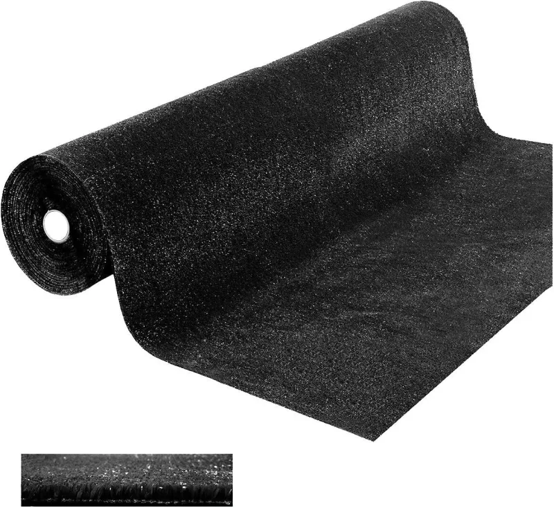 Synthetic Grass Mat Black 7mm for Home Shop Gym Garden Synthetic Grass 2 x 5 m