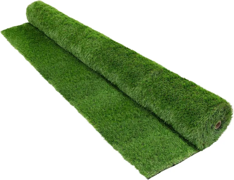 ECD Germany Césped Artificial 35mm en Rollo 150x500cm 7,5m² Verde, Alfombra de Exterior Permeable al Agua y Resistente a la Intemperie, Hierba Sintética Decorativa para Jardín, Terraza,Patio, Balcón