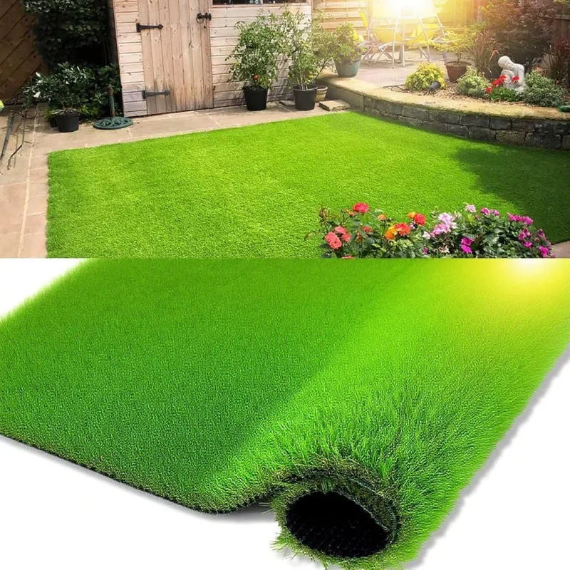 1 m x 1 m Artificial Grass Mat, High Density Fake Artificial Turf, Indoor and Outdoor, Lawn Decoration, for Balcony Terraces, Patios, Garden