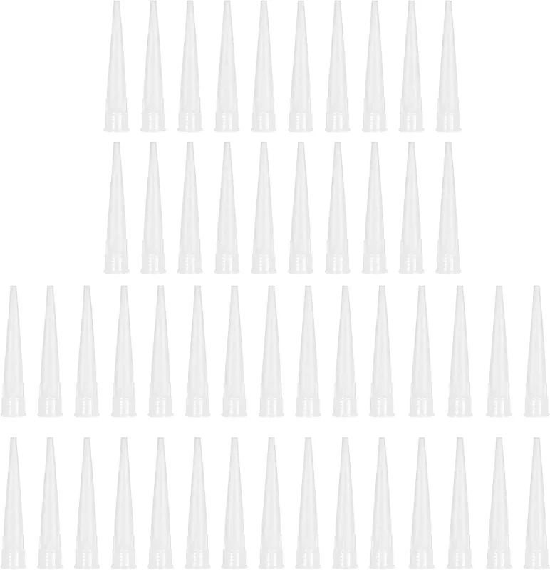 50 Pcs Cartridge Tips, Silicone Tips, Silicone Tips, Silicone Nozzles for Adhesive Sealant and Cartridge Gun