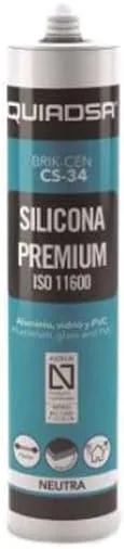 Quiadsa 52501718 Neutral Oxima Silicone Sealant, RAL 7022, 300 ml