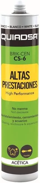 Quiadsa 52500176 Silicone Sealant, Translucent, 300 ml