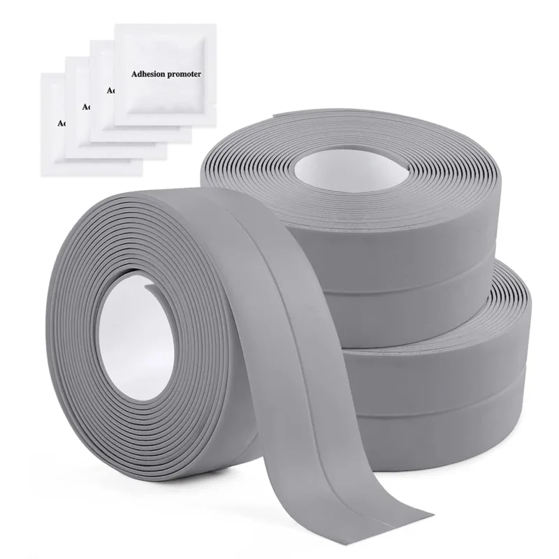 3 Rolls Self-adhesive Waterproof Sealing Tape Caulking Seals for Edges of Sinks Kitchen, Bathroom, Toilet, Bath