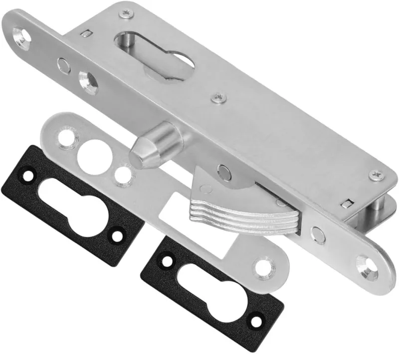 KOTARBAU® Mortise lock for cylinder locks, H-35 sliding door locks, hook lock, stainless steel lock, Parrot peak lock in steel, security hardware for doors