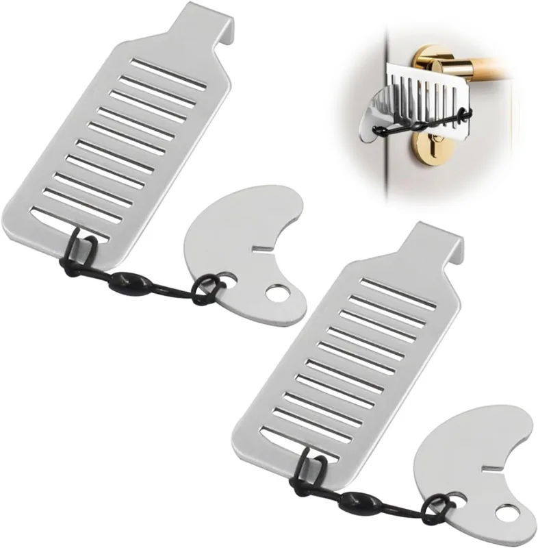 Portable Door Locks - 2 Travel Clamps, Terminals & Safety Connectors For Hotels