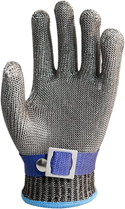 WXYZ Guantes de Metal Resistente a los Cortados con 9 Niveles de protección, Guantes de Trabajo de Seguridad Antideslizantes Resistentes al Desgaste de la Malla, utilizados para el
