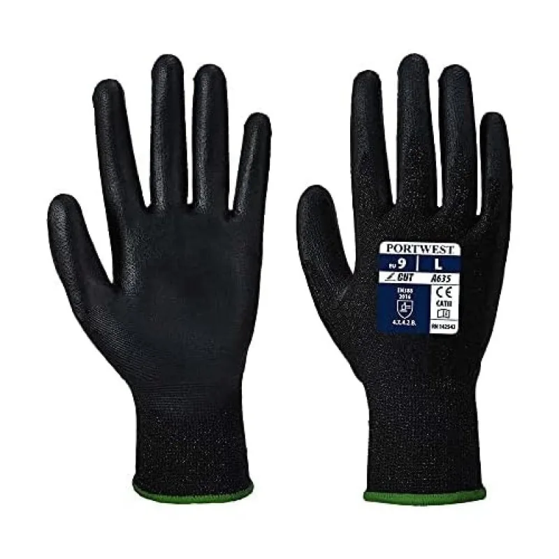 Portwest Eco-Cut Glove, Size: XL, Colour: Black, A635K8RXL