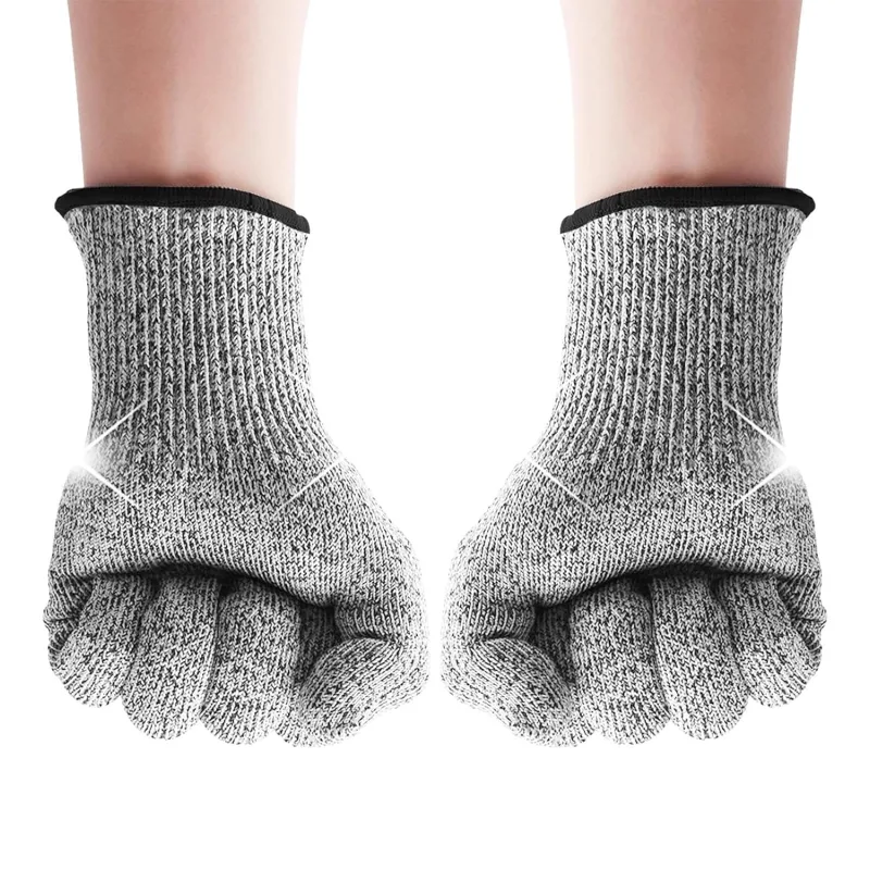 Guantes resistentes cortados – protección de seguridad nivel 5, cocina anticortada, transpirable, trabajo flexible para cocinar, preparación, sacrificio, jardinería, carpintero, taller,