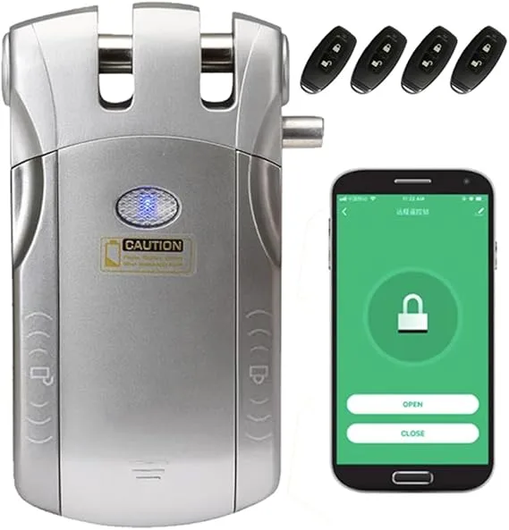 Wafu Droquimur | Invisible Smart WIFI Security Lock with APP and Controllers | For All Doors | Anti-Theft and Anti-Shock Controllable from Phone | iOS and Android