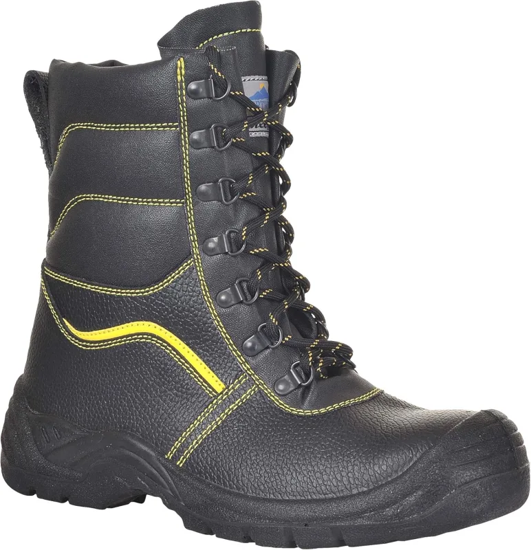 Portwest Steelite Fur Lined Protector S3 Ci Boot, Size: 43, Colour: Black, FW05BKR43