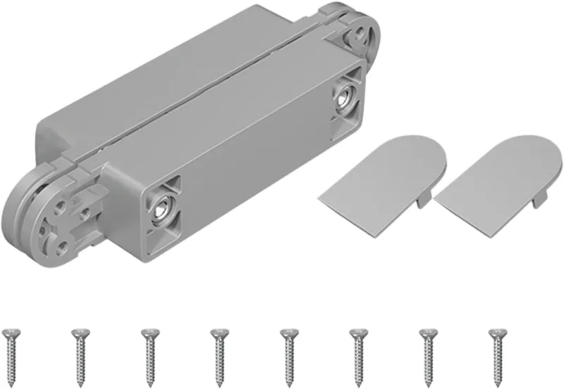 Bisagra oculta para puerta plegable de 180 grados, herrajes ajustables inoxidables para puertas de madera, fácil instalación, bisagra pesada