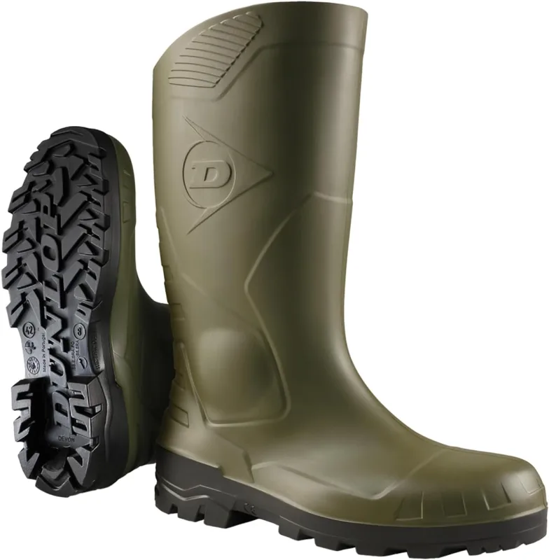 DUNLOP Protective Footwear, H142611, Devon Full Safety, Dark Green, Size 42 EU
