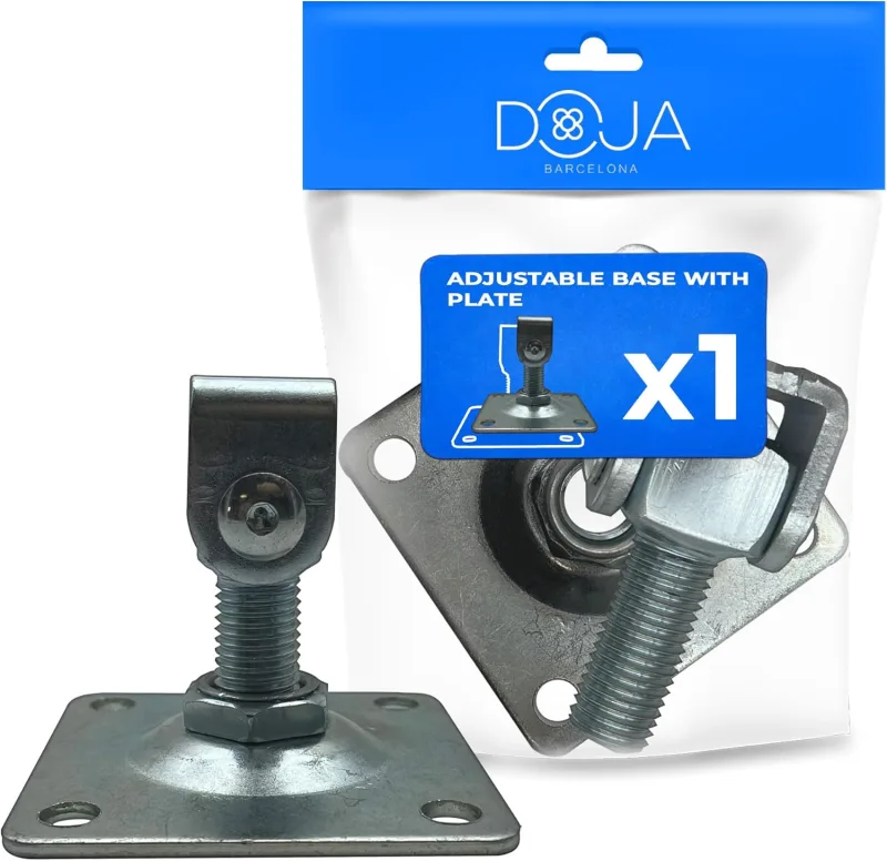 DOJA Barcelona M20 Adjustable Hinge – Metal Door, Adjustable and Resistant, Metric Threaded Fittings, Exterior Gate, Versatile and Easy to Install, Screwable Plate Hinge, Welding