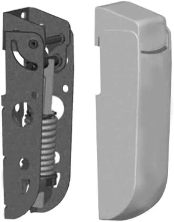 Pack of 2 Hinges with Spring of 4.5 mm in Zinc Plated Steel for Upper Door Type Chest or Chest of Frozen | With White Anti-Shock Polystyrene Trim