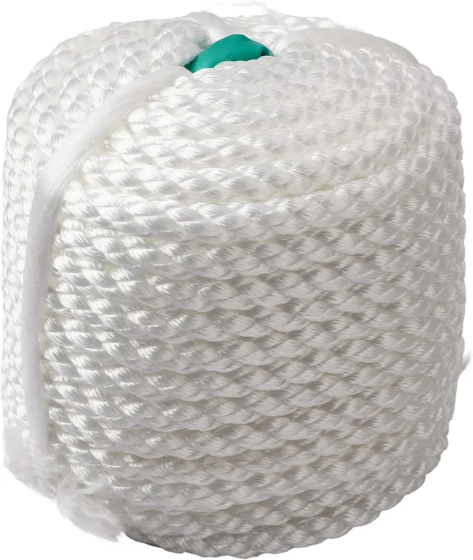 CarBole Boat Rope, Mooring Rope, Multifunctional 12mm x 91m Dock Rope for Survival, Boating, Sports, Camping, Sailing, Hiking (White) (5600lbs)