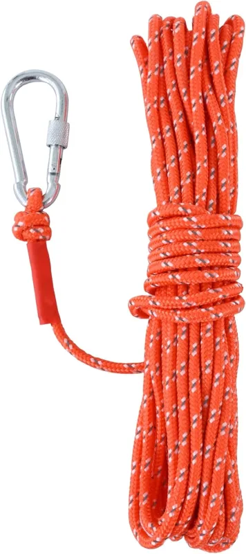 Cuerda de Natación de 10 M, 6 mm, Ancla, Cuerda De Amarre, Cuerda para Barco, Cuerda para Kayak, Canoa, Cuerda de Remolque, Color Naranja