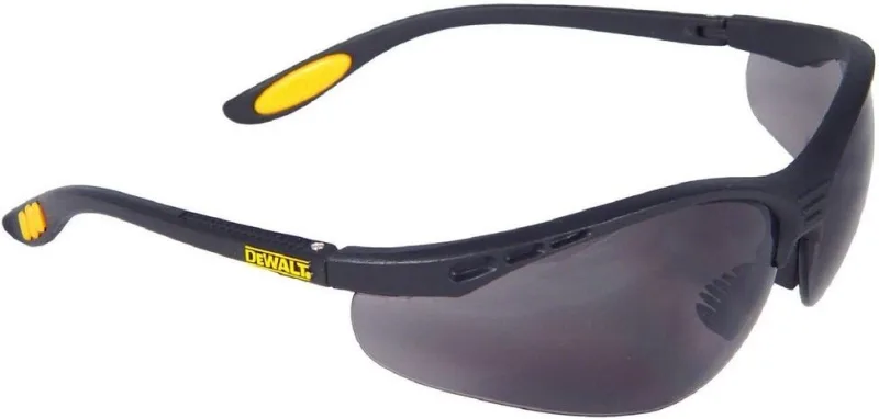 DeWalt Reinforcer Smoke Ploycarbon Safety Glasses - Black/Smoke, One Size