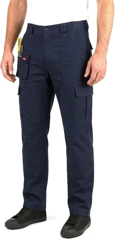 Lee Cooper LCPNT206 Men's Workwear with Multiple Pockets and Knee Pockets, Work Cargo Pants
