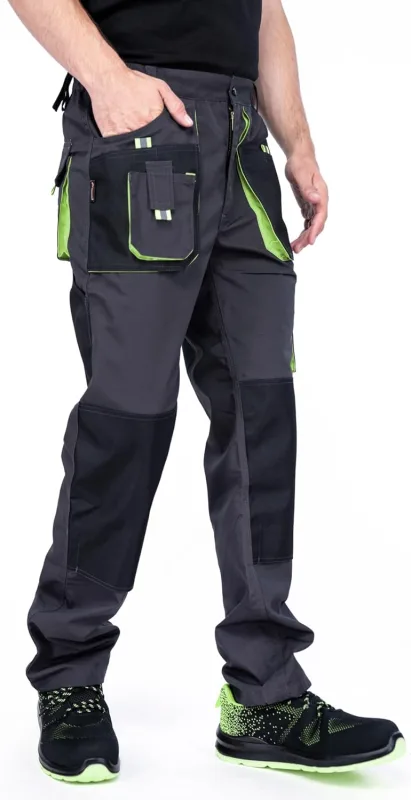 MAZALAT work wear Men's Work Trousers, Safety Trousers, Protective Trousers, Men's Clothing, Multipurpose Pockets, S-3XL, with Knee Pads Work