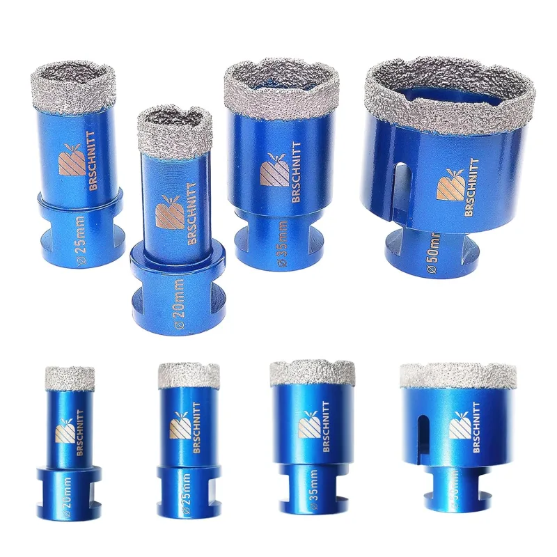 Diamond Drill Bit 4 Pieces/Set 20/25/35/50 mm for Dry Drilling Porcelain Tile Granite Marble M14