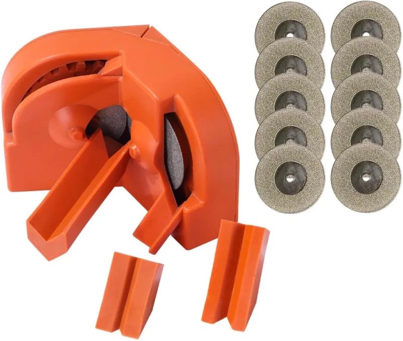 Hyuduo Drill Bit Grinder Kit, Fast Sharpening, Wide Application Range, Easy to Use Installation, ABS Material, 2-16 mm, with Diamond Abrasive Disc, for