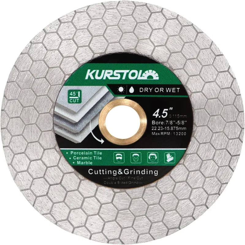 Porcelain Diamond Disc – 115 mm Double-Sided Cutting Disc for Ceramic Porcelain Tiles Marble Artificial Stone