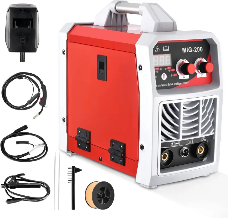 Aomdom Máquina de soldadura MIG/ARC/Lift TIG 3 en 1, soldadora inversora IGBT de 300 A con pantalla LCD, soldadora portátil de 220 V para uso profesional y doméstico