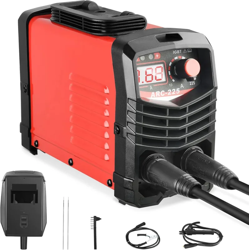 200A IGBT Inverter Welder, Portable Welding Machine Dual Voltage 110V/220V with LCD Display, Lightweight ARC MMA Welder for Home and Professional Use