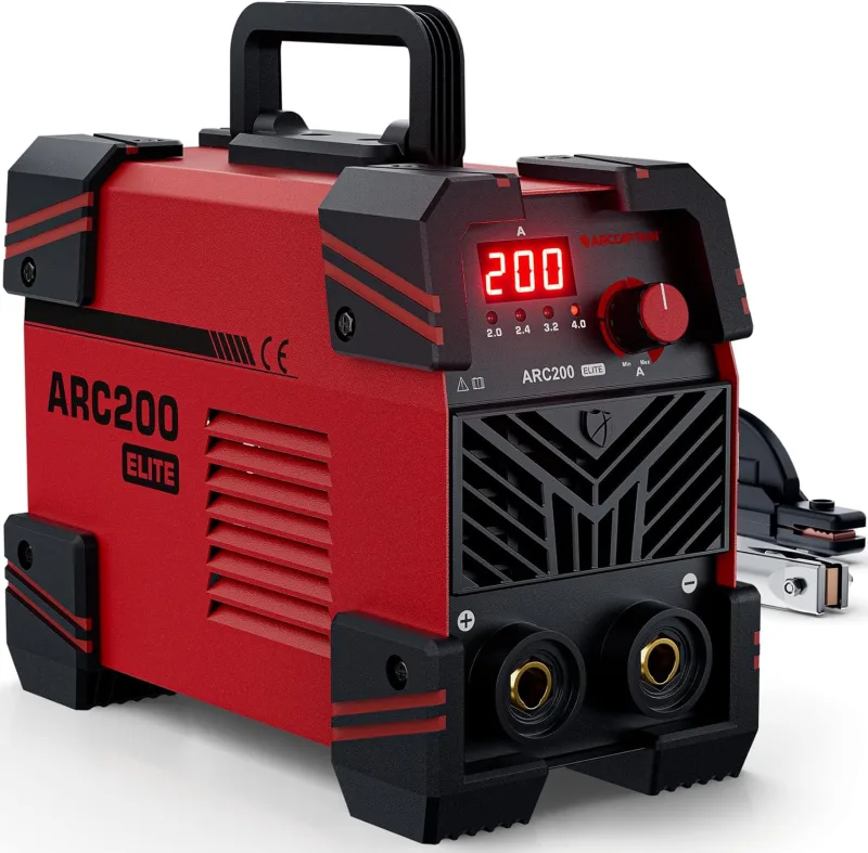ARCCAPTAIN Soldador Inverter de 200 A, Maquina de Soldar TIG ARC con Control sinérgico, Inversor IGBT, 230V Grupo de Soldar MMA con Hot Start, Arc Force