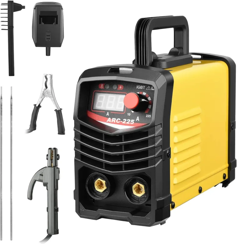 Soldador Inverter,Aomdom Profesional 225A MMA Maquina Soldar ARC IGBT Soldador de ARCO 220 V Máquina de Soldar Digital LCD Soldador Electrodo Portatil Grupo de Soldar