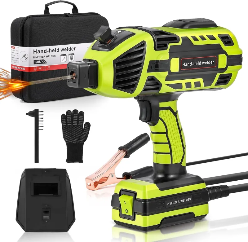 Bonvoisin Portable Welder 220V, 20-120A with IGBT Inverter, 6 Variable Current Settings, Welding Electrodes 3/32"- 1/8" (2.5-3.2mm), for Metal Vertical Poles (EU)