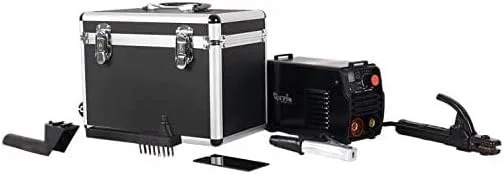 CEVIK PRO CE-MINI140X - Mini Soldador Inverter MMA Máscara de Soldadura y Portaelectrodo - 140A 60% 230V - Electrodos hasta 3.25mm - Display Digital - Conectable Generador - Soldadora Portátil