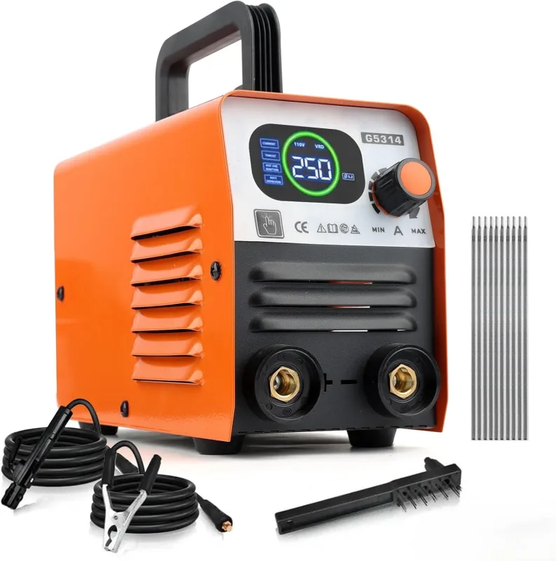 ARC Rod Welder 220V Gasless Tool 200A Welding Inverter Complete Welding Machine Kit IGBT Inverter with LED Digital Display Arc Force Hot Start