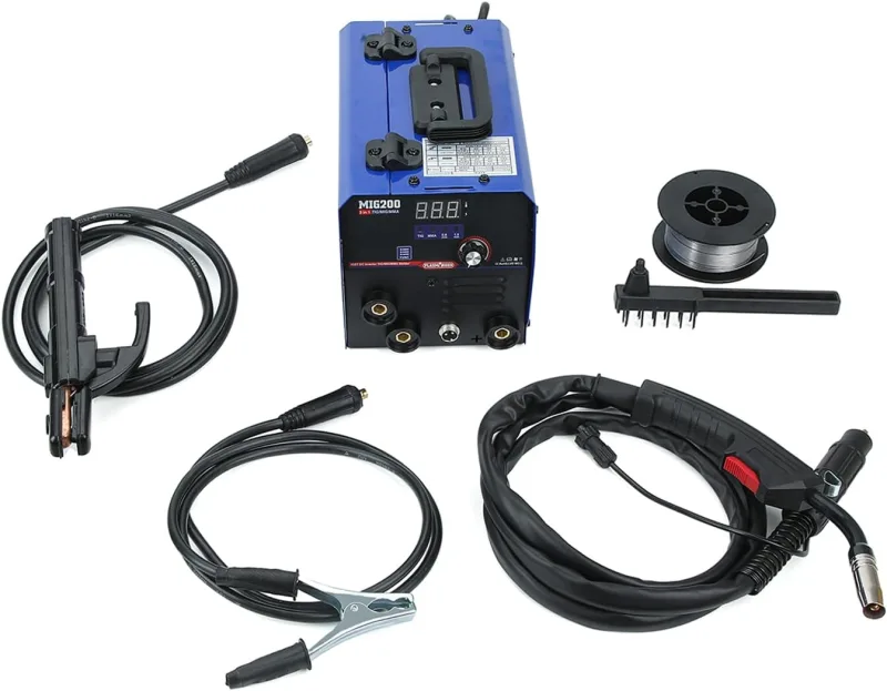 Gas Free Continuous Wire Welder 200A, 3 in 1 Gas/MMA/LIFT TIG MIG Welder Machine - IGBT Inverter, 230V, MIG 200
