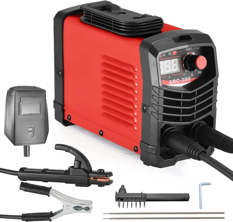 Máquina de soldarARC MMA -300 Amp IGBT Inverter Soldadora,Electrodo de soldadura máquina de soldadura 220V Arco Soldador Eléctrico Portátil Soldador Digital LCD Con muchos accesorios