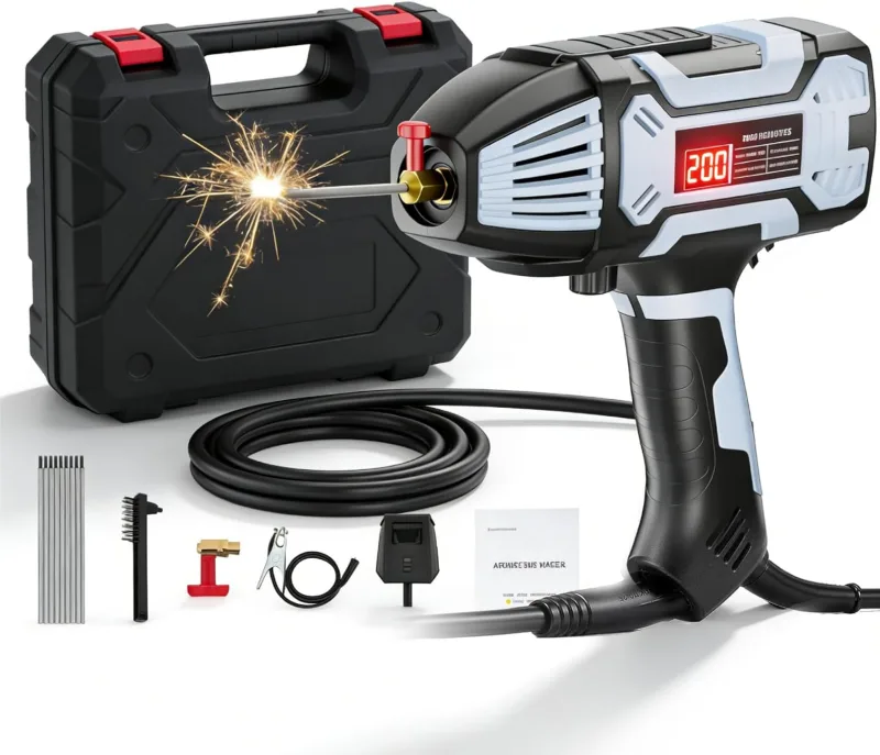 Soldador De Electrodos Inverter Portátil, 200A Maquina De Soldar ARC Soldadora Electrodo, 220V/3000W Soldador Inverter IGBT Eléctrico Arc Soldadura De Dispositivo De Soldadura Para Electrodo 1.6-3.2mm