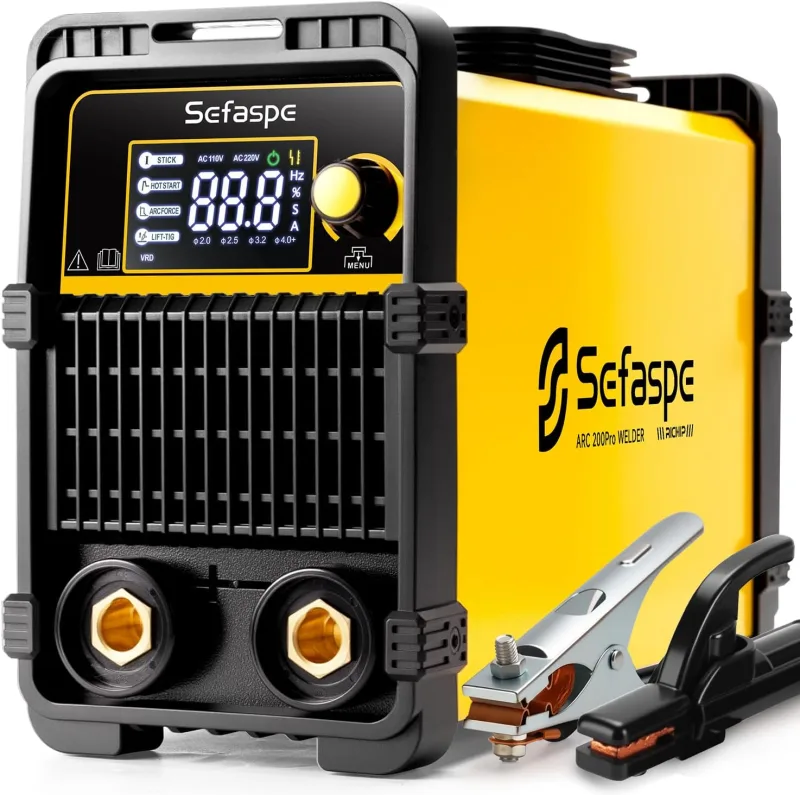 ARC 200Pro Stick Welder 110V/220V 200A Synergistic Control IGBT Inverter Handheld MMA Welder Machine with Hot Start Arc Force Non-Stick