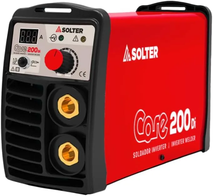 Solter - Soldador Inverter CORE 200Di, 200A de Potencia, Ciclo de Trabajo Profesional MMA y TIG Lift-Arc Tecnología Nanocrystaline con Accesorios