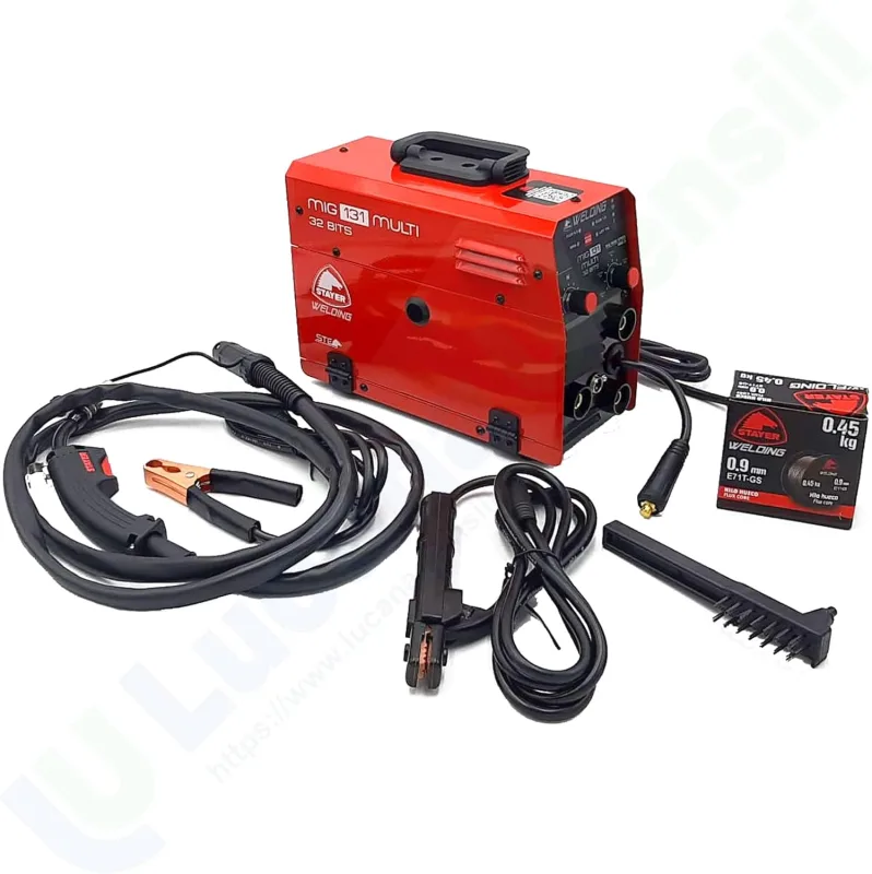 Inverter 120 A MIG TIG and MMA Electrode STAYER WELDING with animated wire 0.9 mm Flux, model MIG 131 Multi 8300785