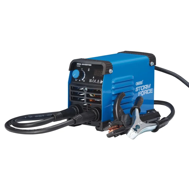 DRAPER 70042 Storm Force MMA Inverter Welder, 120A, Blue, One Size