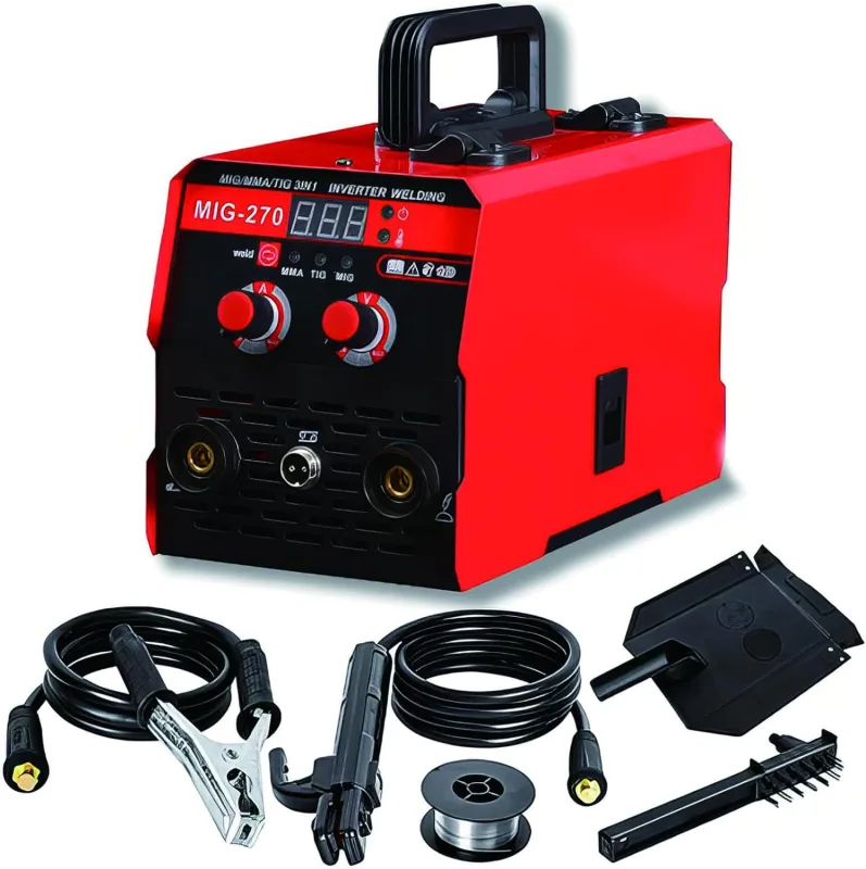 MIG Welder 3-in-1 Portable - 250A MIG Gasless, ARC MMA & LIFT TIG Inverter with LED Display, Support Spool Gun, for Steel Work and Home Repair Network